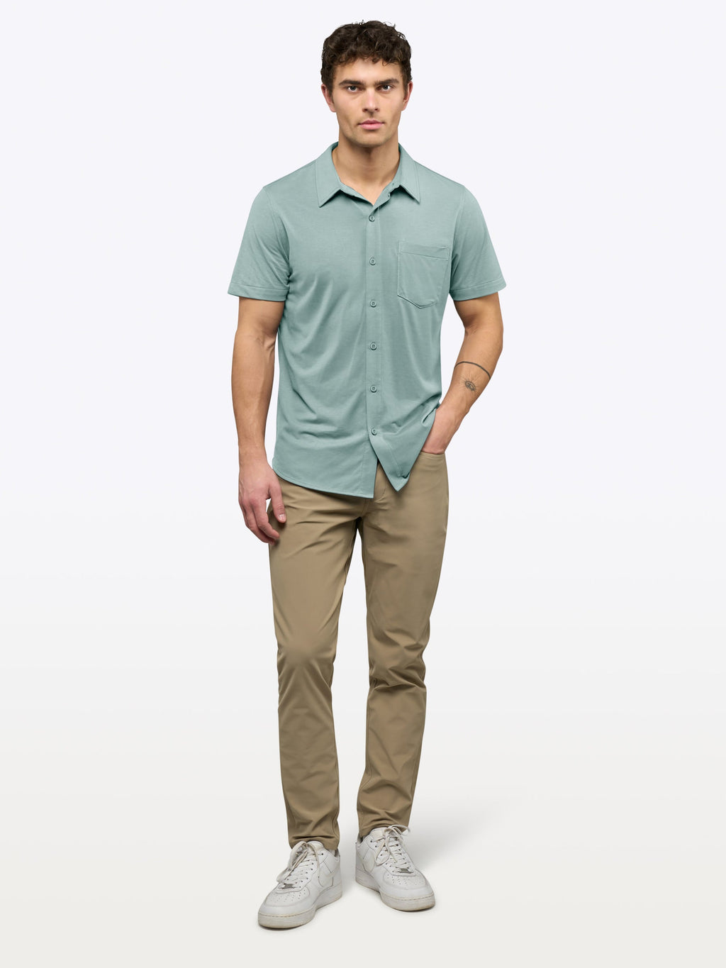 AO Button Up | Stormy Sea Signature-Fit PYCA Pro®