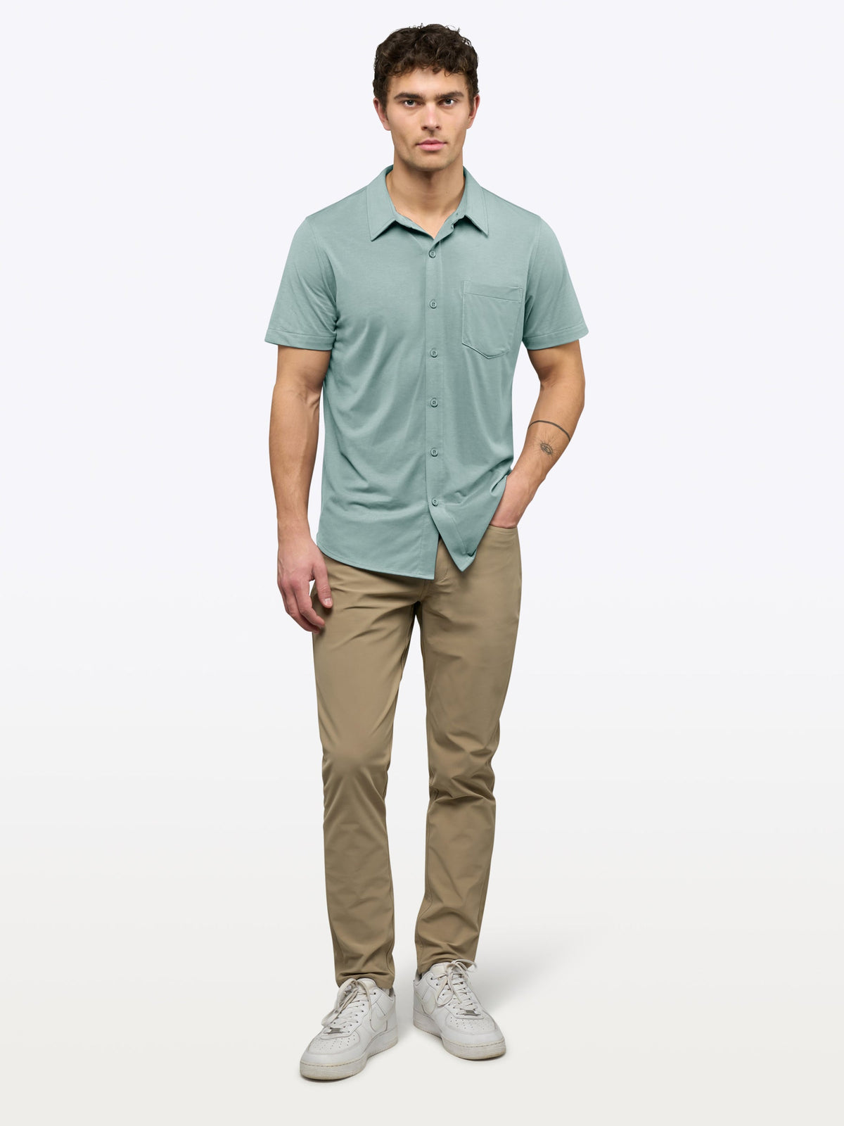 AO Button Up | Stormy Sea Signature-Fit PYCA Pro®