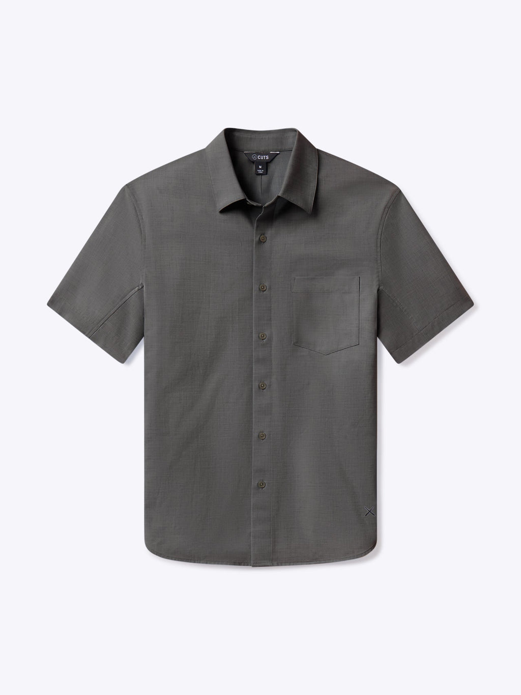 SoHo Short Sleeve Button Up | Heather Black Signature-fit