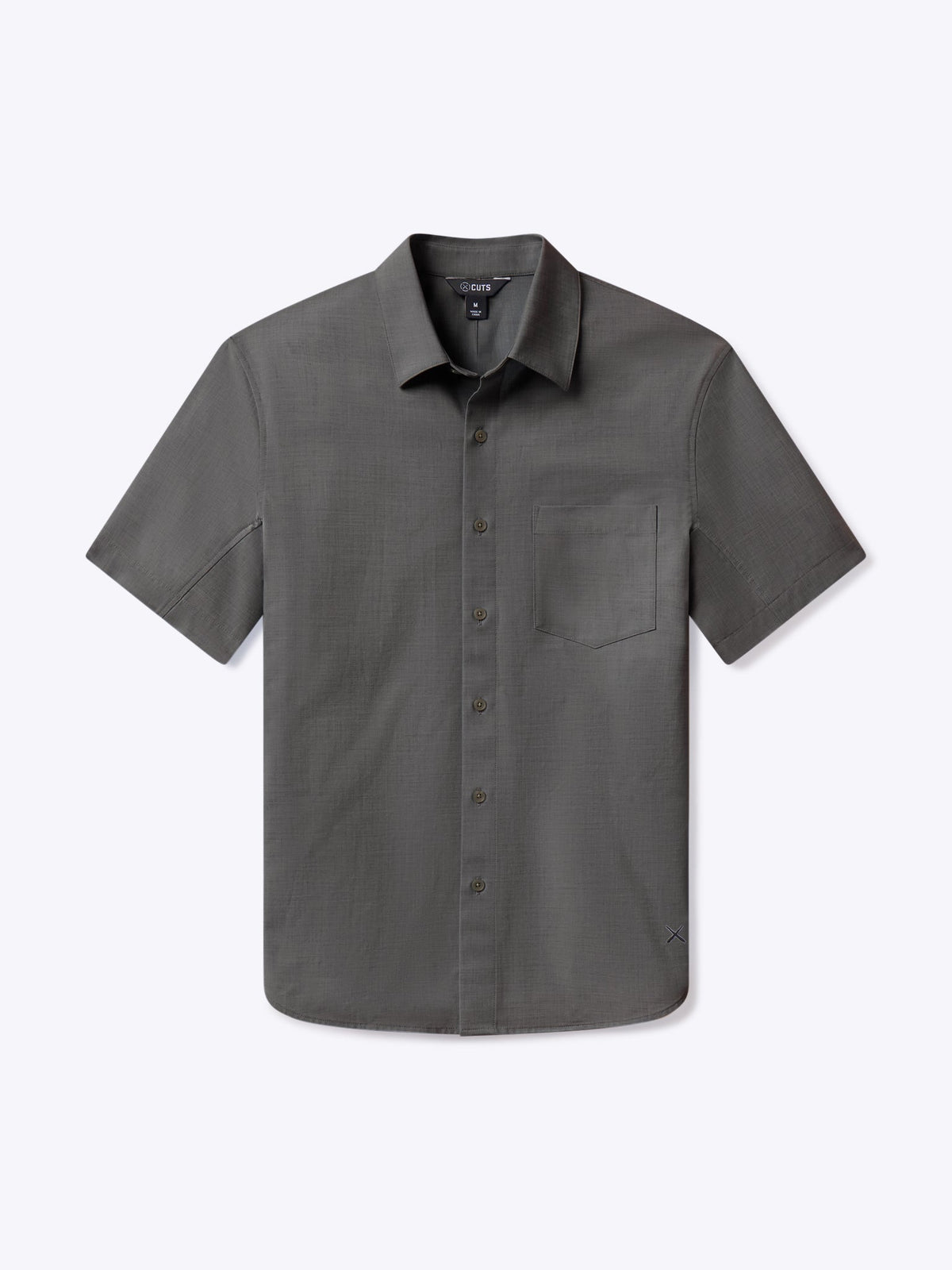 SoHo Short Sleeve Button Up | Heather Black Signature-fit