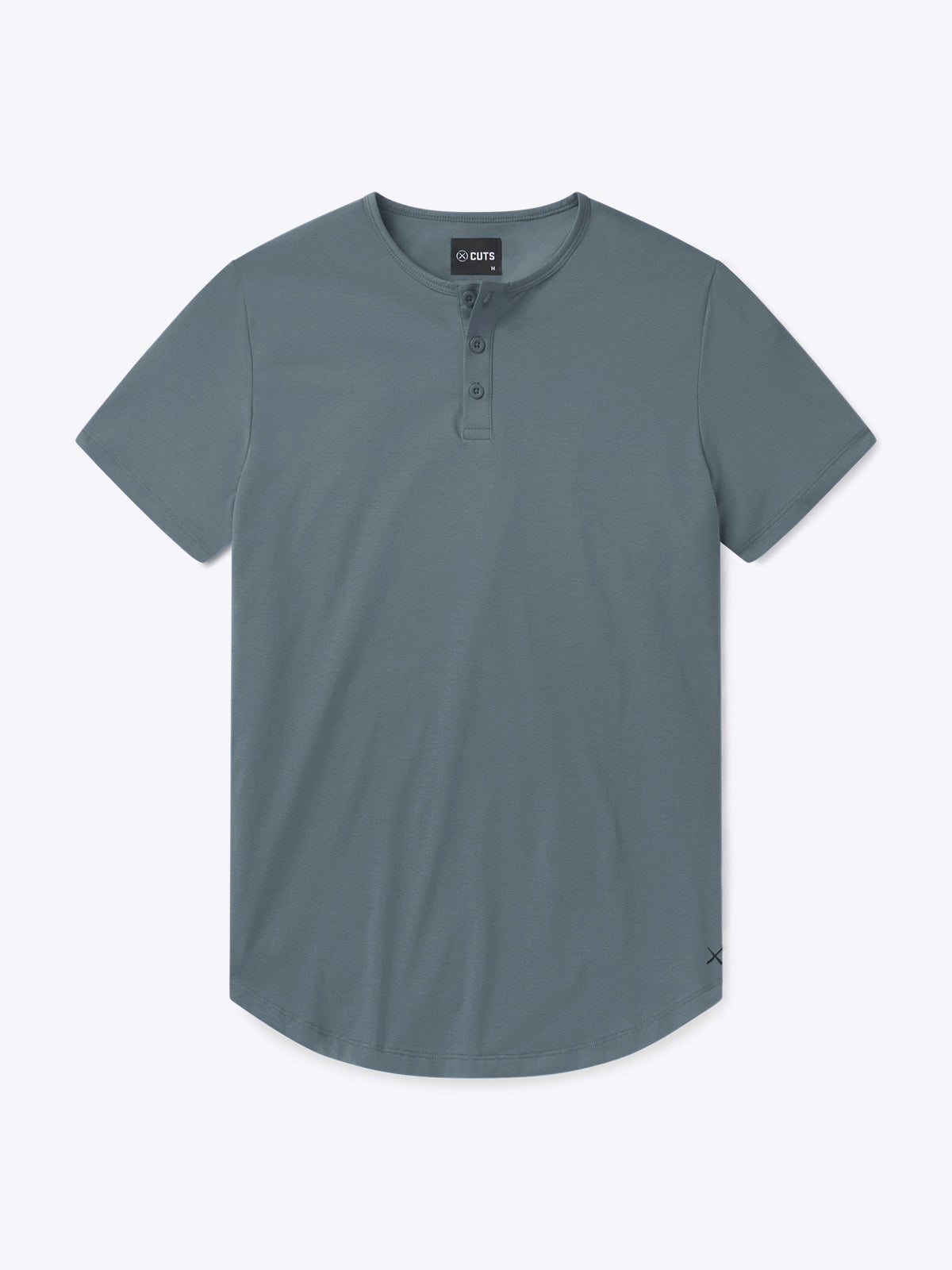 AO Henley Curve-Hem | Ocean Storm Signature-fit PYCA Pro®