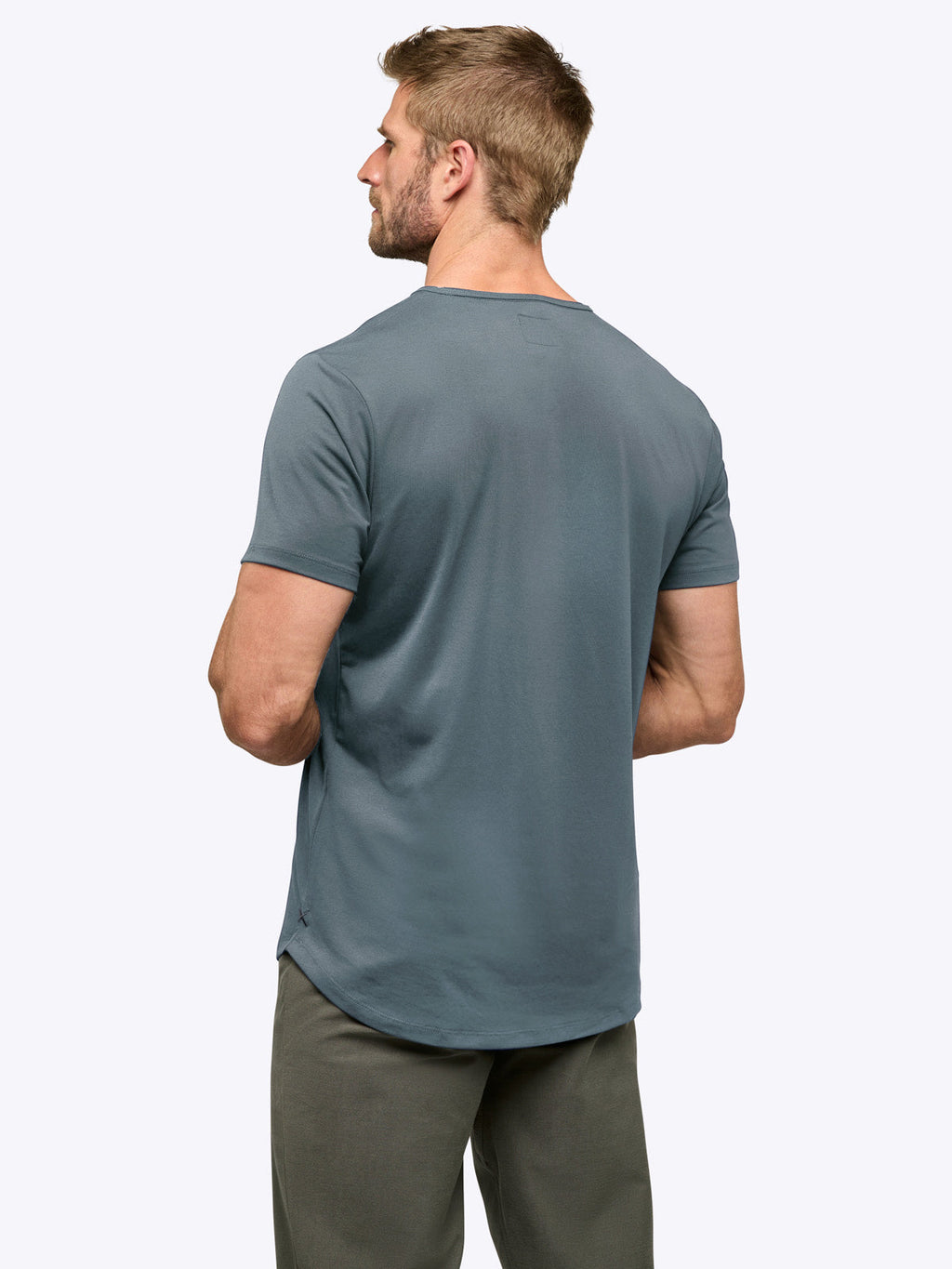 AO Henley Curve-Hem | Ocean Storm Signature-fit PYCA Pro®