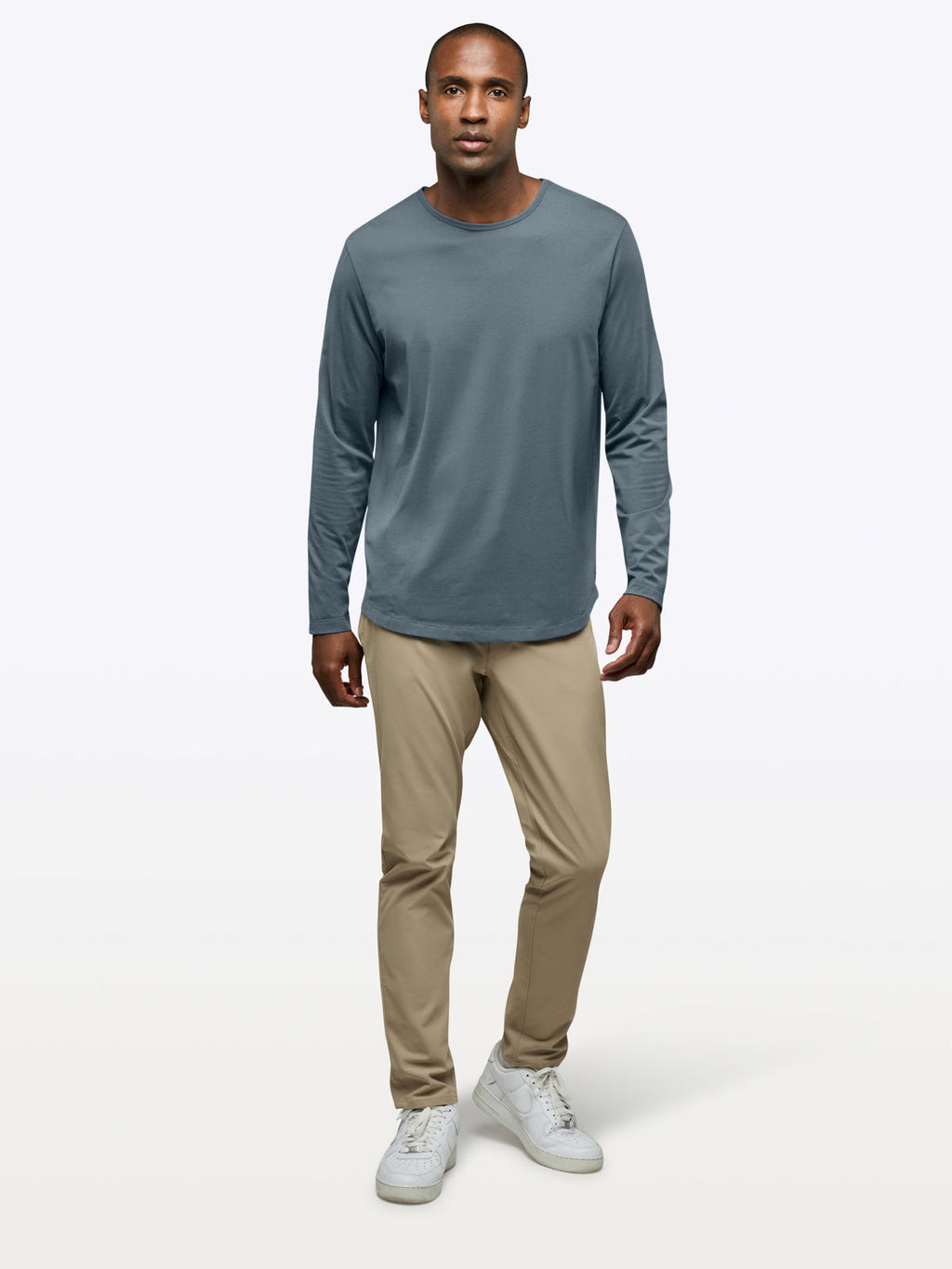 AO Long Sleeve Curve-Hem Tee | Ocean Storm Signature-fit PYCA Pro®