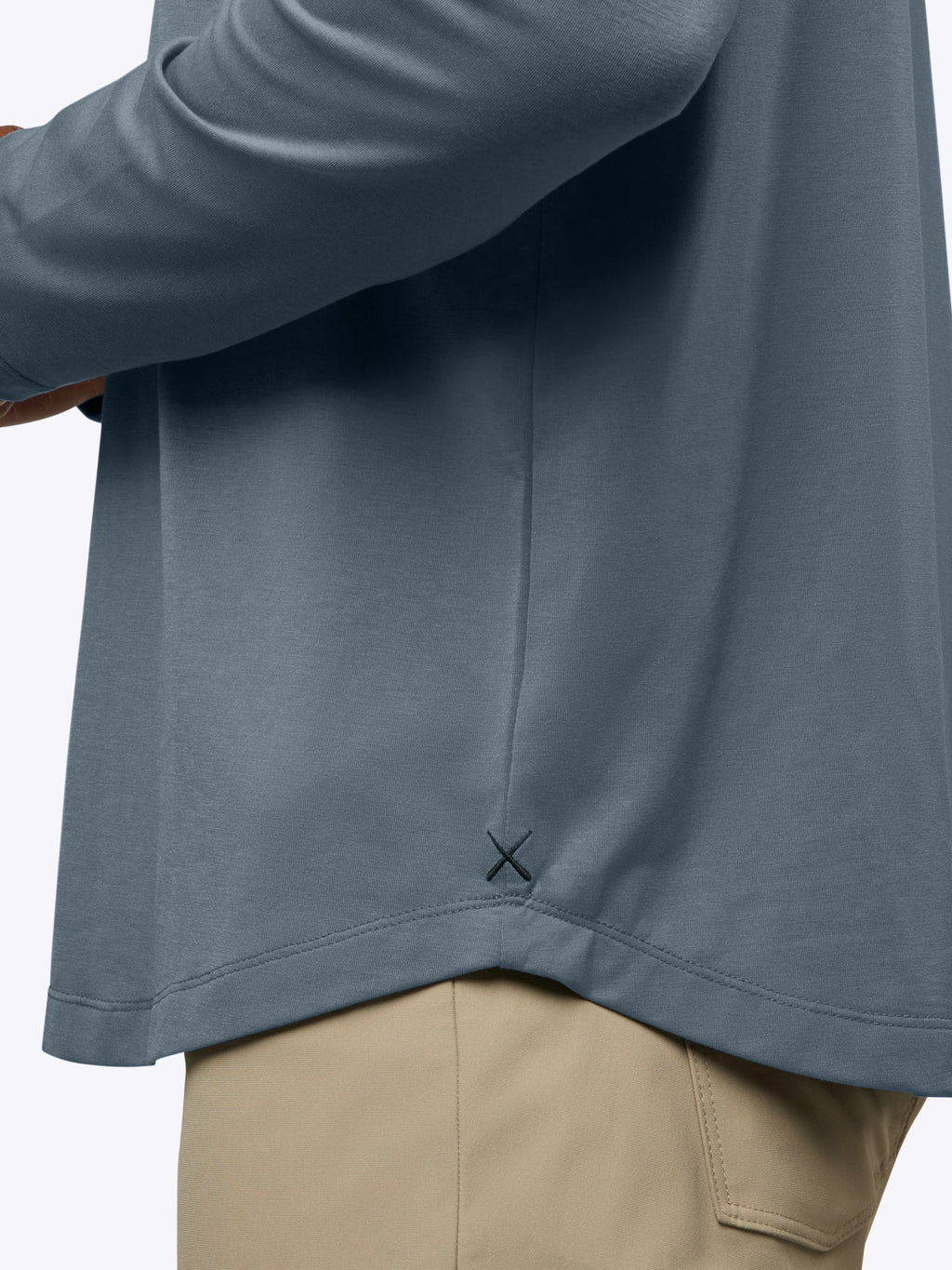 AO Long Sleeve Curve-Hem Tee | Ocean Storm Signature-fit PYCA Pro®