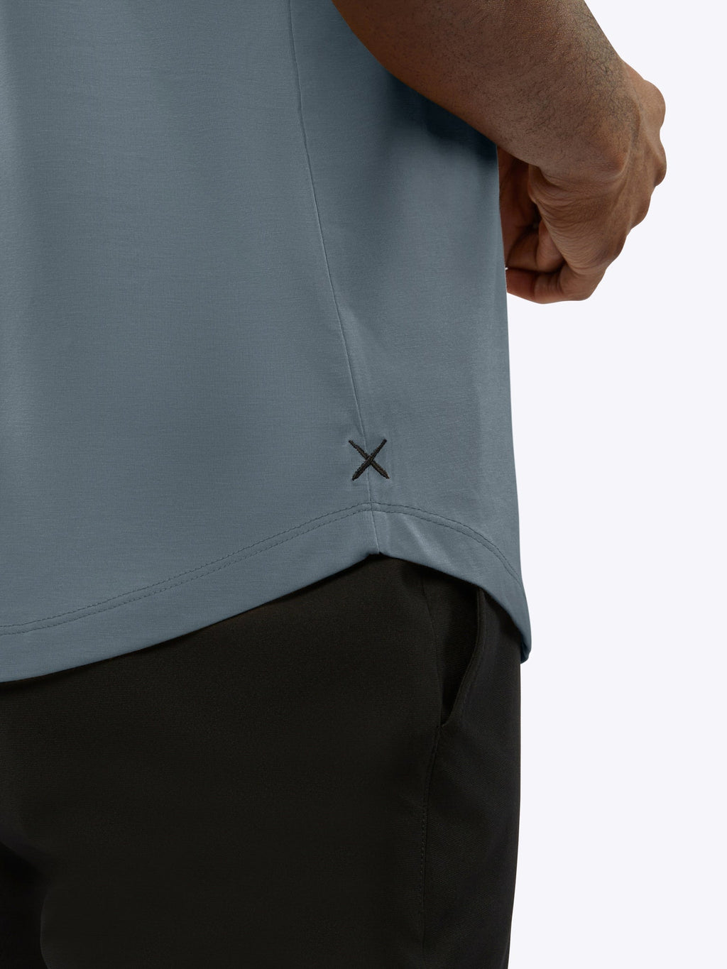 AO V-Neck Curve-Hem Tee | Ocean Storm Signature-fit PYCA Pro®