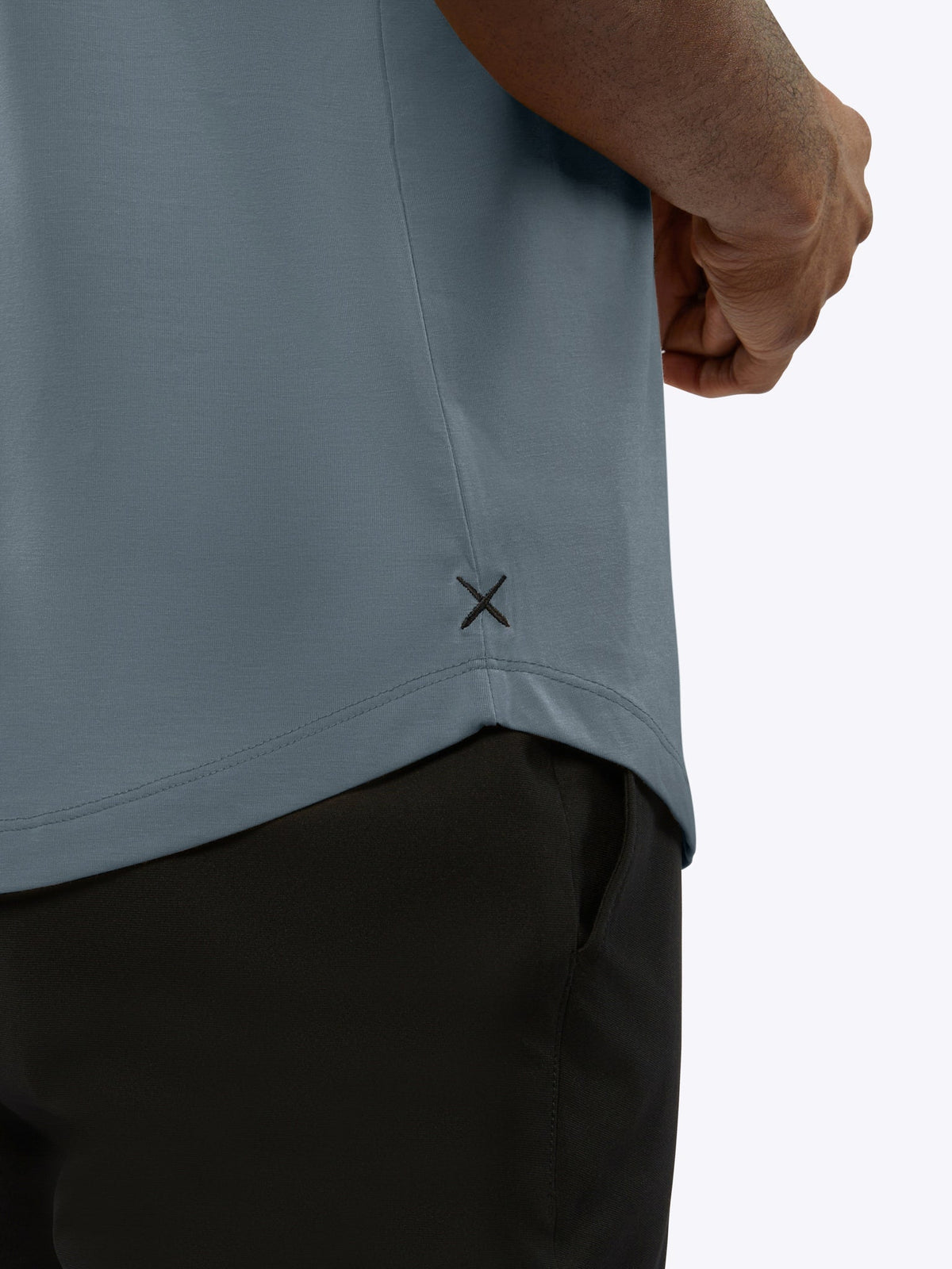 AO V-Neck Curve-Hem Tee | Ocean Storm Signature-fit PYCA Pro®