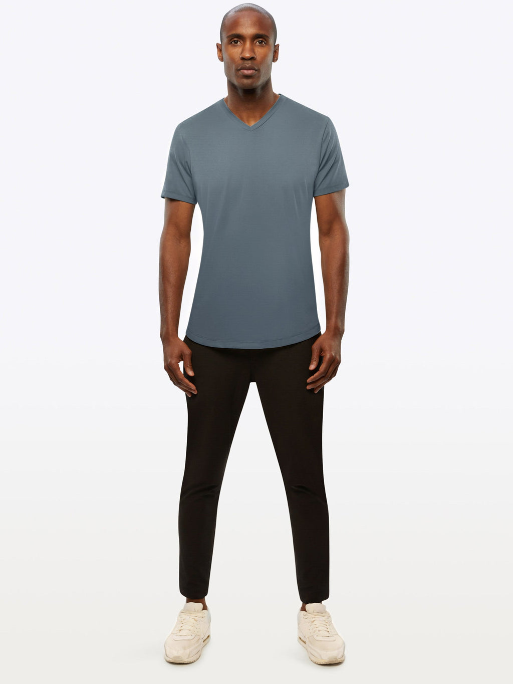 AO V-Neck Curve-Hem Tee | Ocean Storm Signature-fit PYCA Pro®