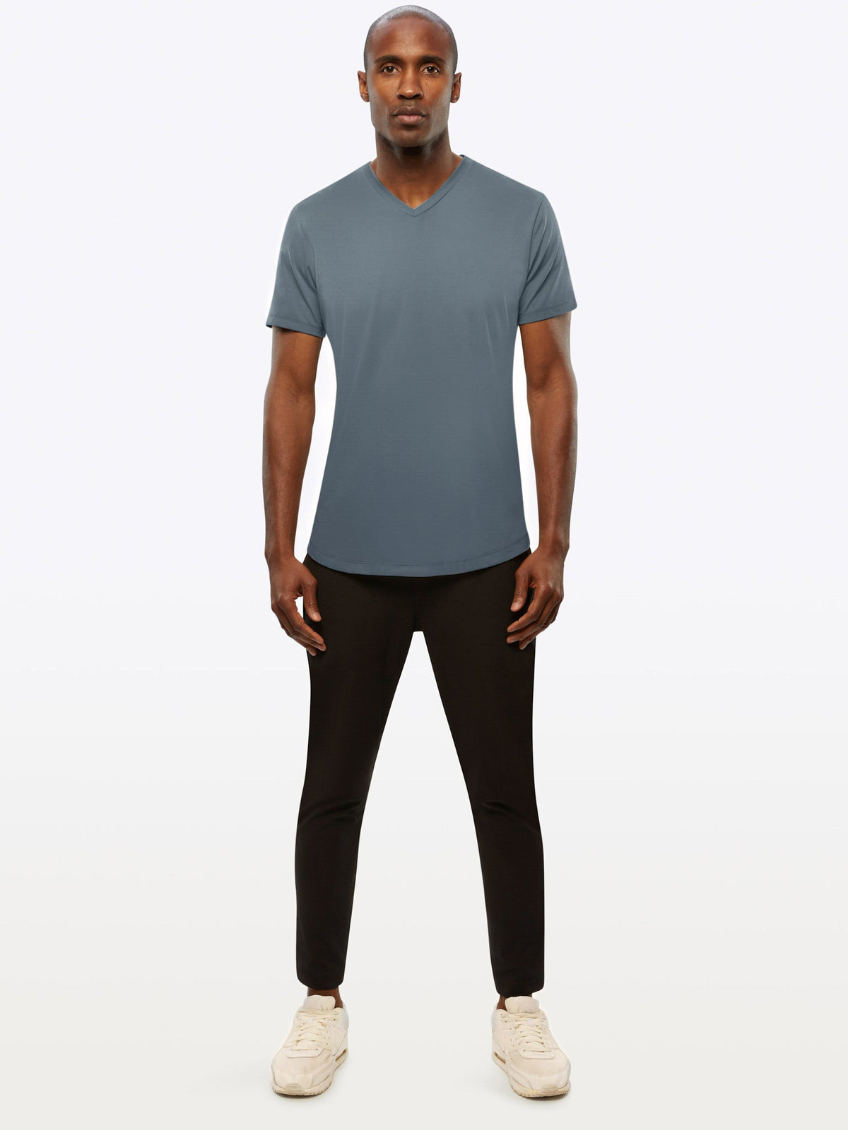 AO V-Neck Curve-Hem Tee | Ocean Storm Signature-fit PYCA Pro®