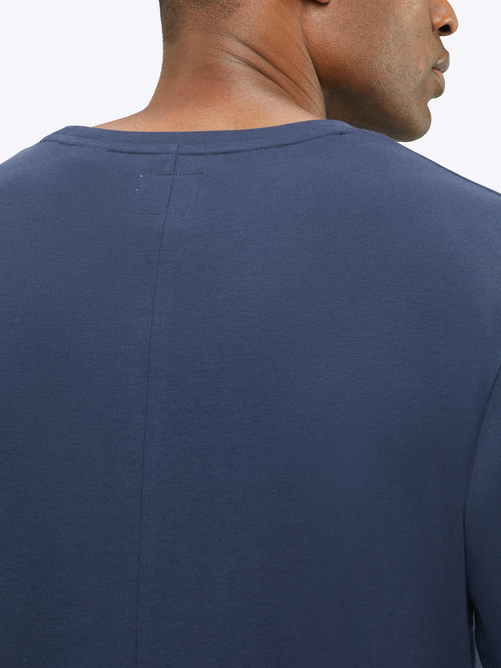 Interknit Long Sleeve Pima Cotton Tee | Pacific Blue Signature-Fit