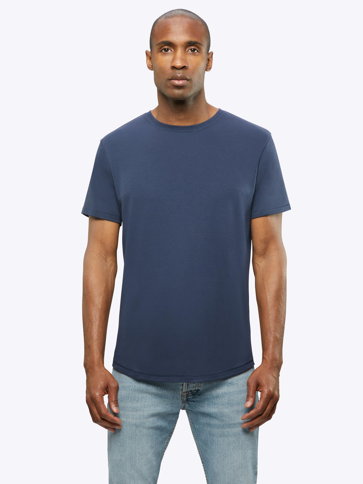 Interknit Pima Cotton Tee | Pacific Blue Signature-Fit