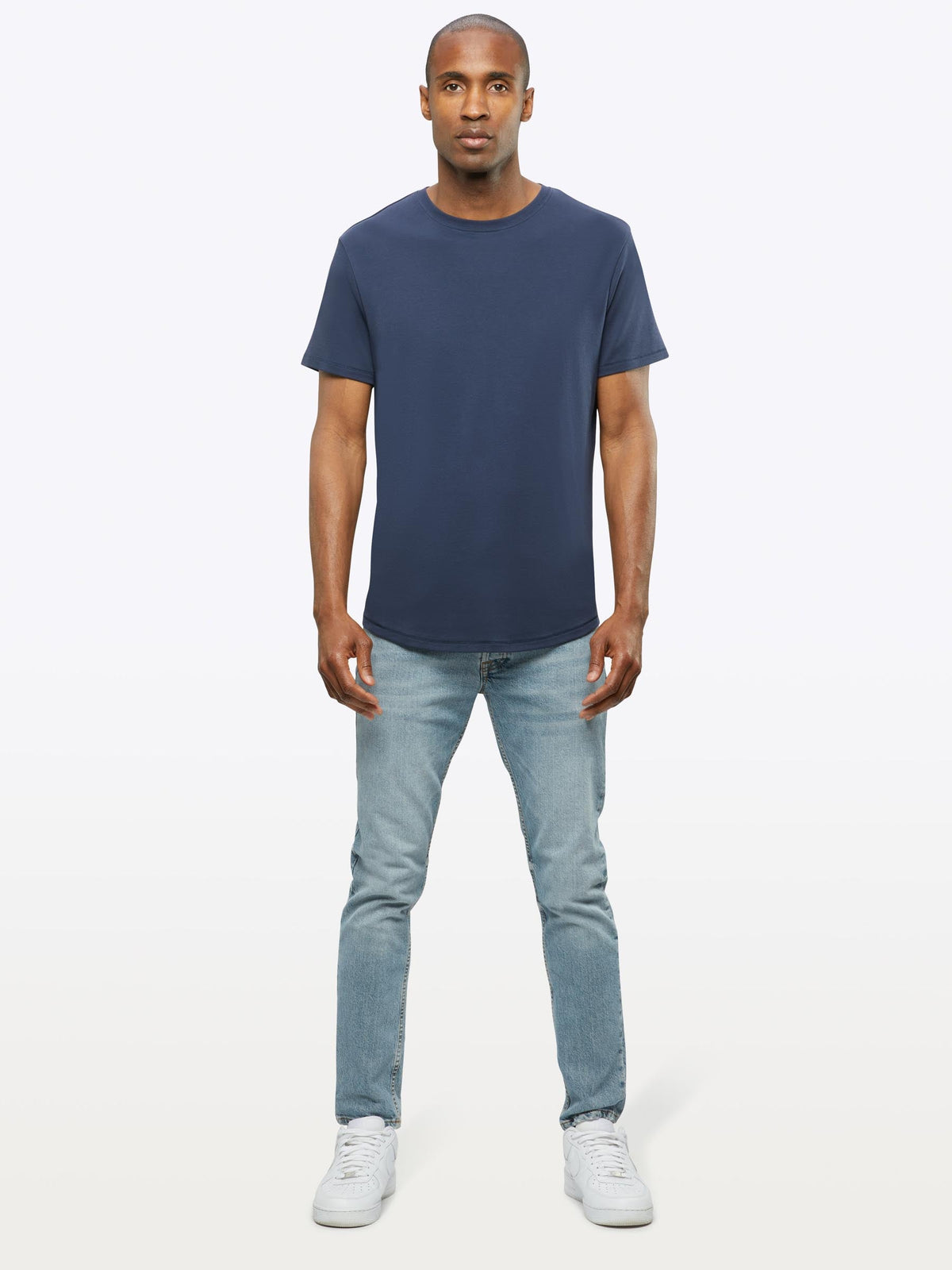 Interknit Pima Cotton Tee | Pacific Blue Signature-Fit