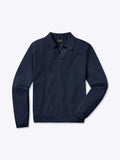Riviera Knit Long Sleeve Polo | Pacific Blue Signature-Fit