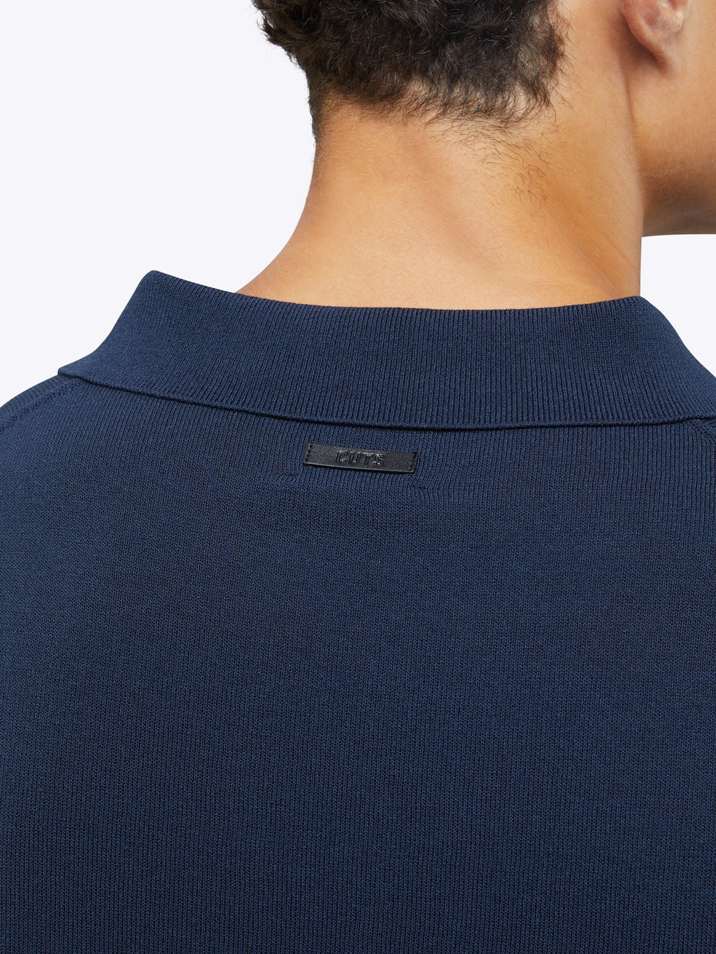 Riviera Knit Long Sleeve Polo | Pacific Blue Signature-Fit
