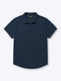 SoHo Ribbed Polo | Pacific Blue Signature-Fit