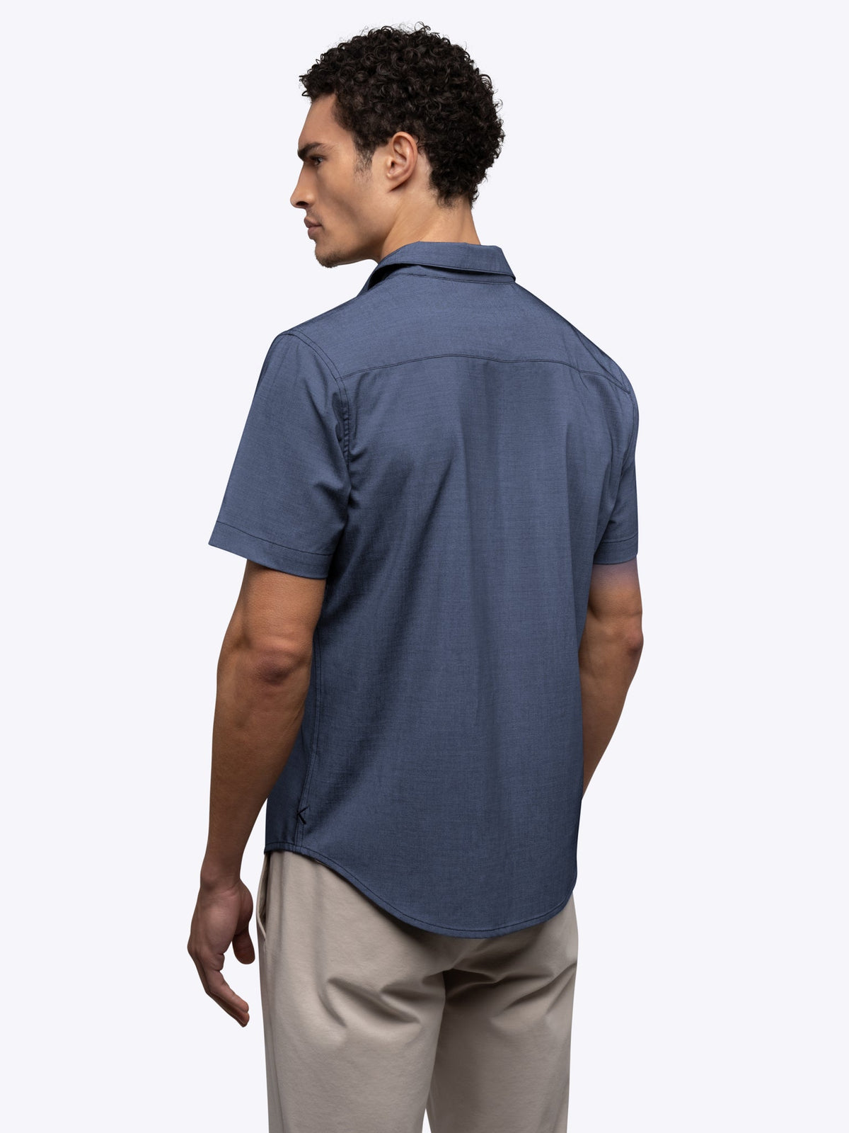 Soho Short Sleeve Button Up | Pacific Blue