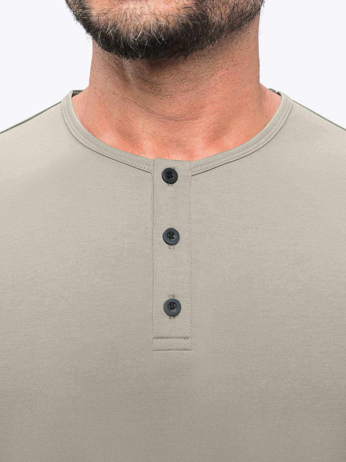 AO Henley Curve-Hem Tee | Parchment Signature-Fit PYCA Pro®