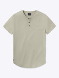 AO Henley Curve-Hem Tee | Parchment Signature-Fit PYCA Pro®