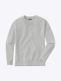 Riviera Knit Long Sleeve Textured Tee | Parchment Signature-Fit