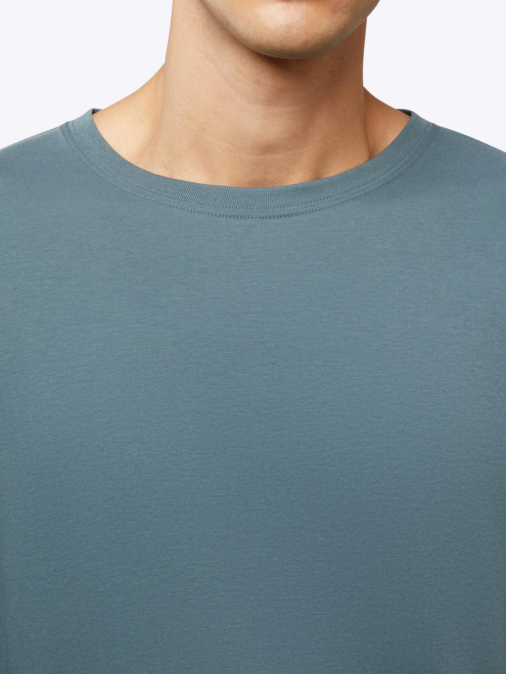 Interknit Long Sleeve Pima Cotton Tee | Petrol Signature-Fit