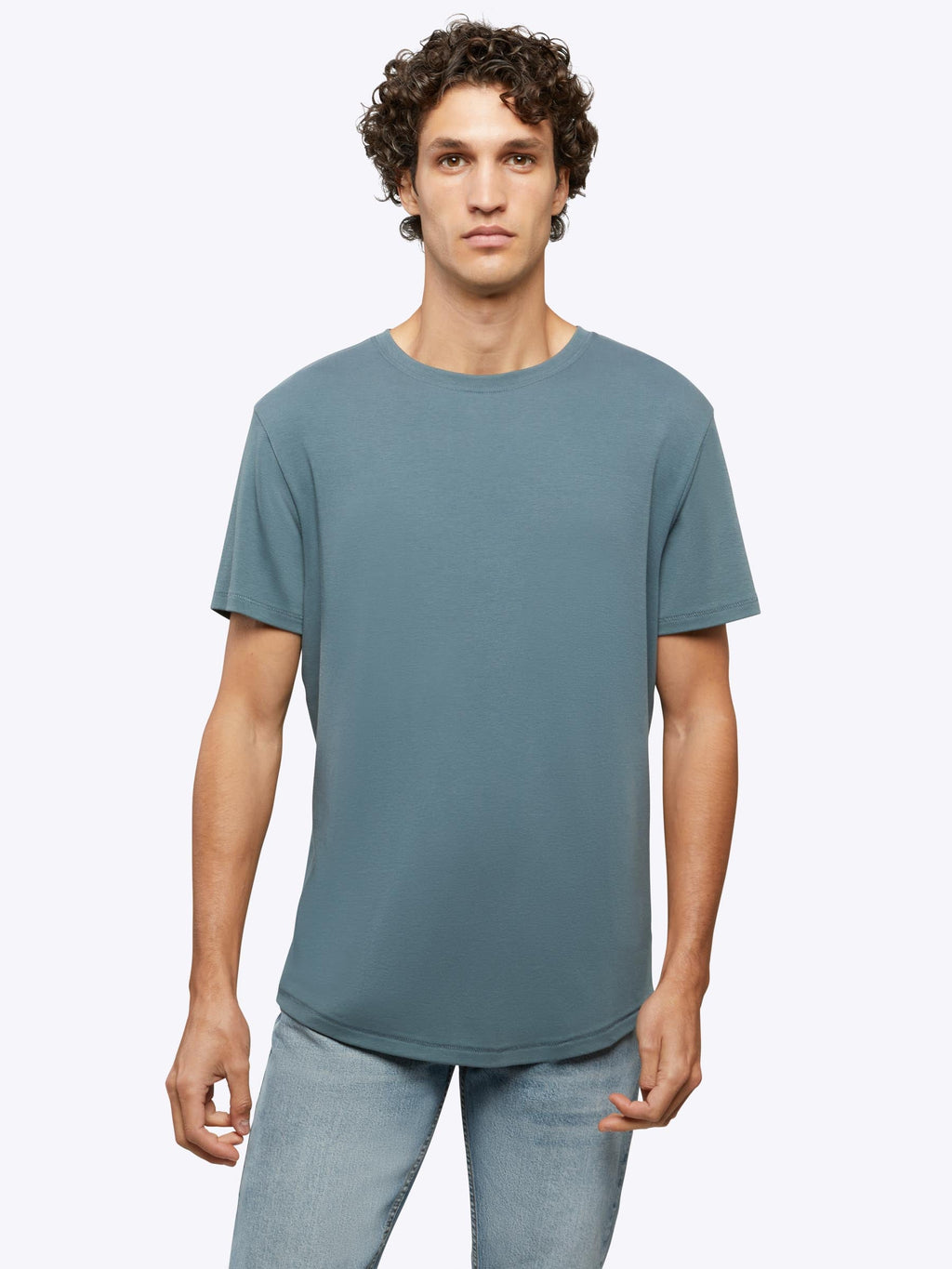 Interknit Pima Cotton Tee | Petrol Signature-Fit