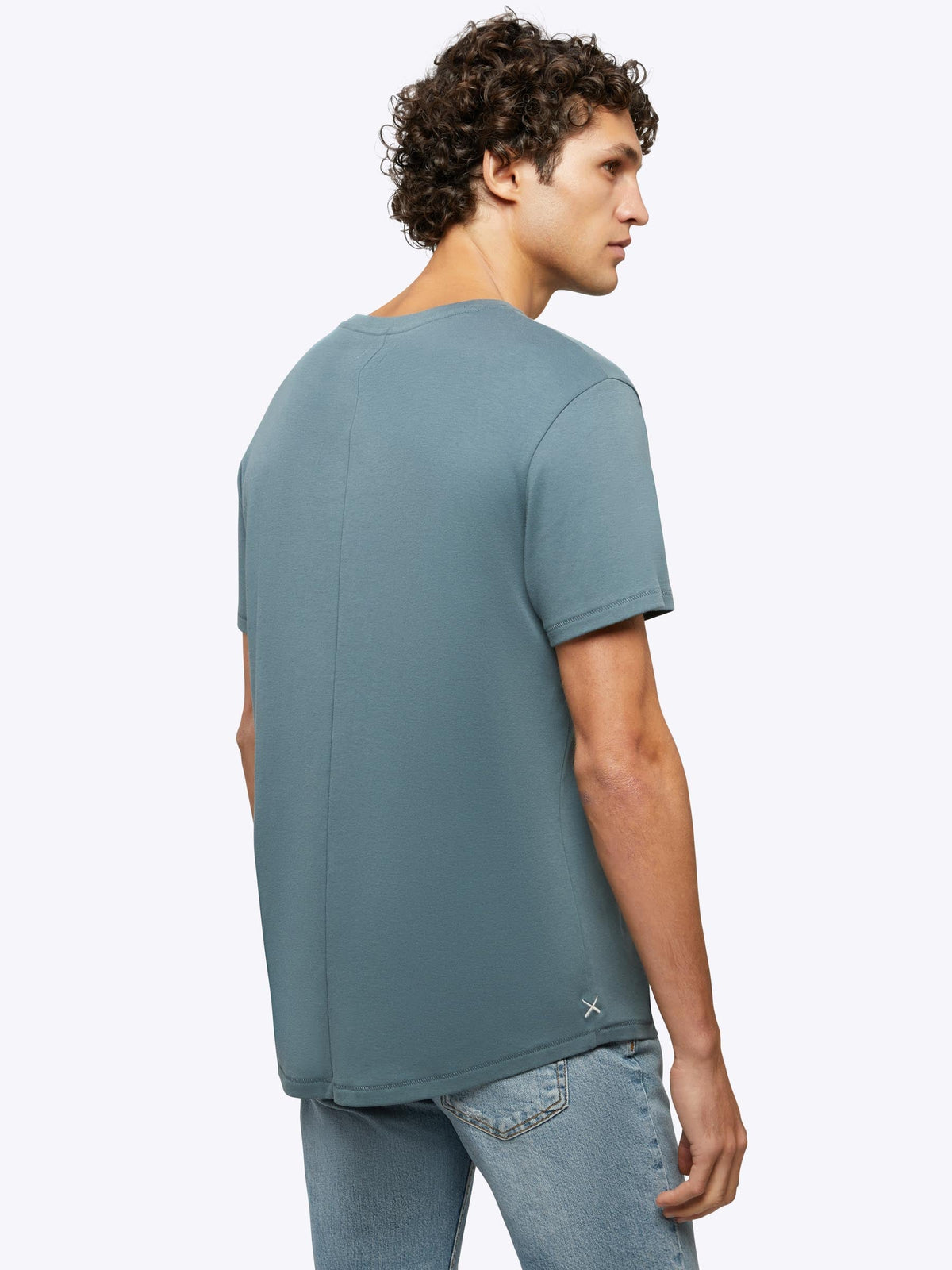 Interknit Pima Cotton Tee | Petrol Signature-Fit
