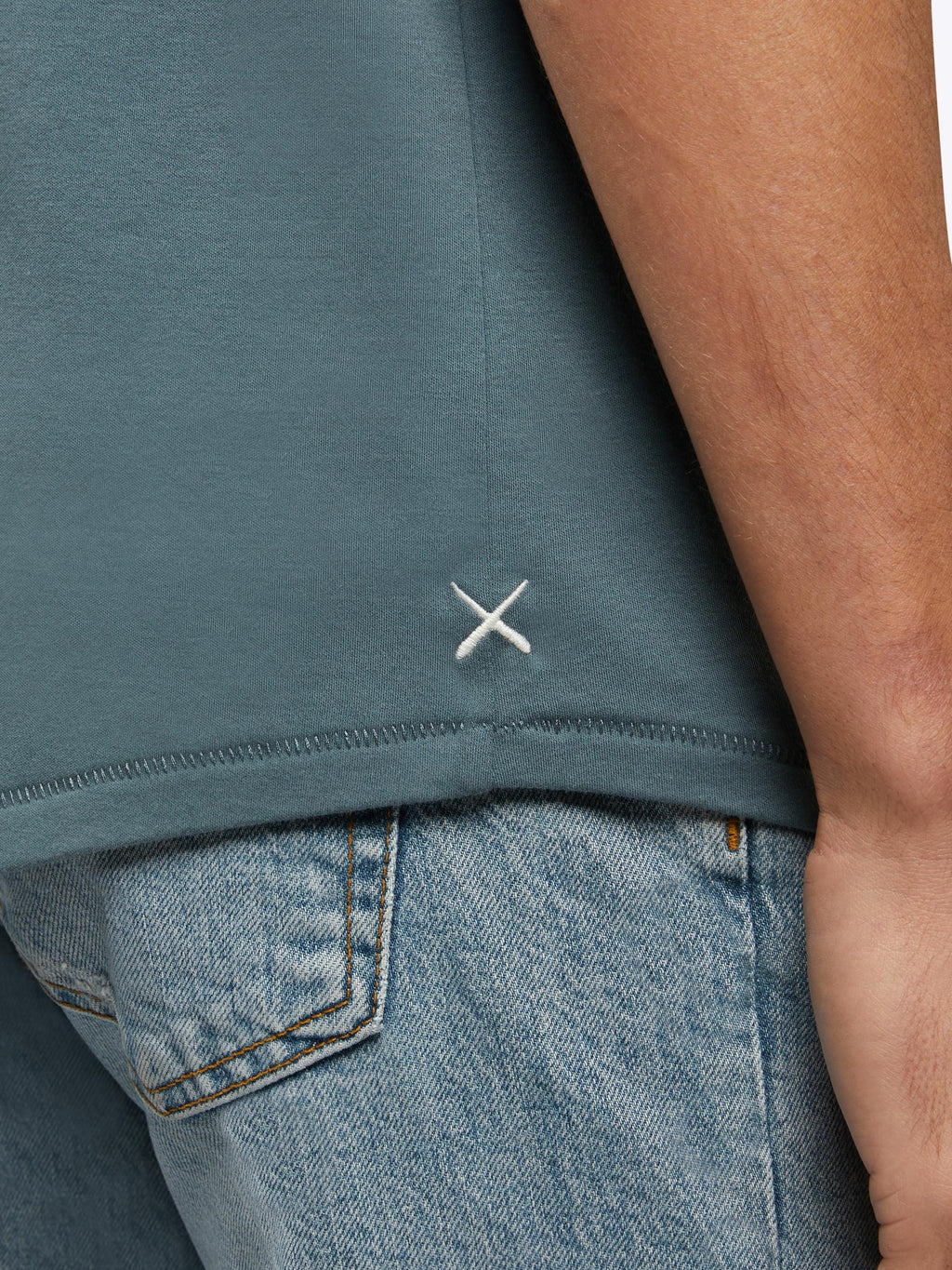 Interknit Pima Cotton Tee | Petrol Signature-Fit