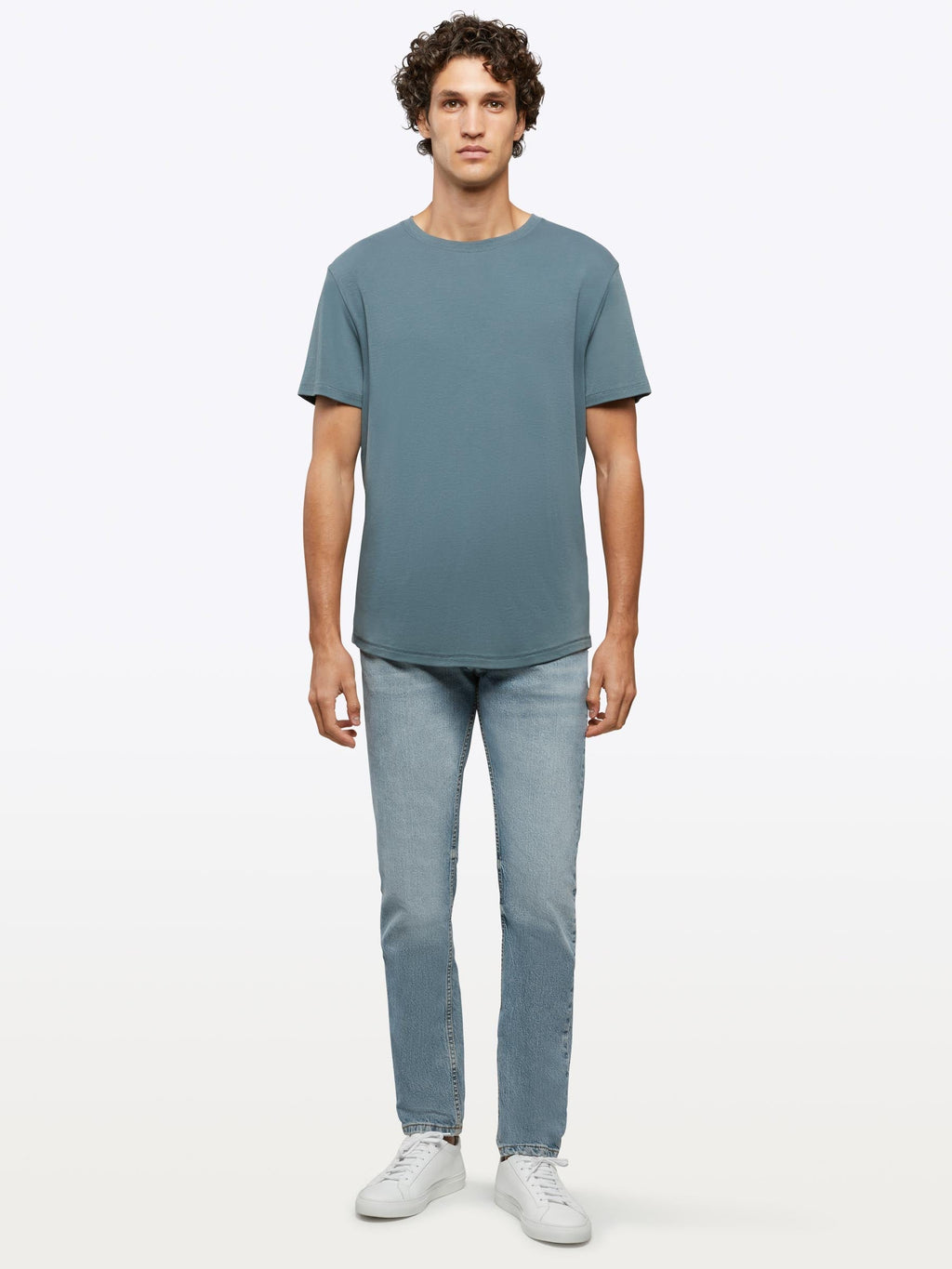 Interknit Pima Cotton Tee | Petrol Signature-Fit