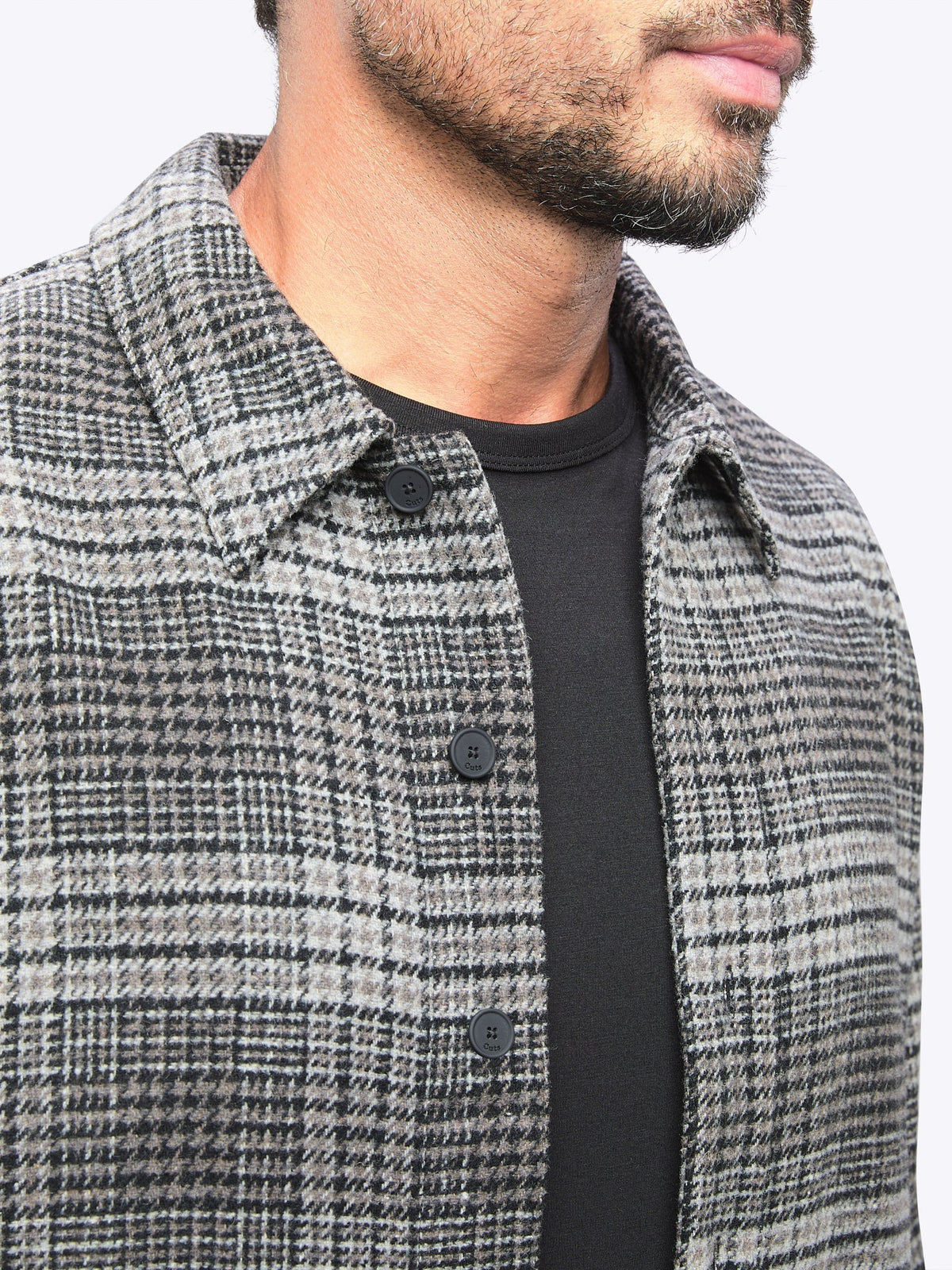 Horizon Tweed Shacket | Steel Plaid Classic-Fit