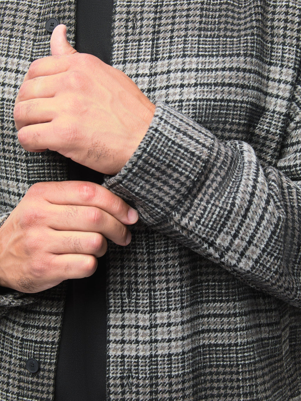Horizon Tweed Shacket | Steel Plaid Classic-Fit