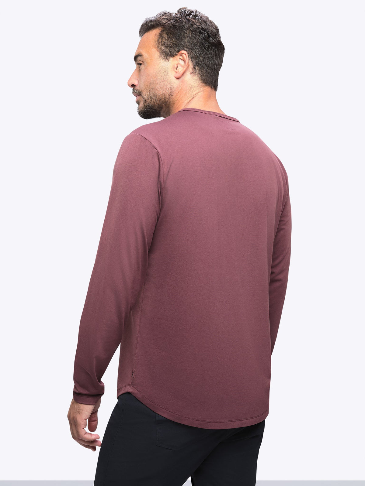 AO Long Sleeve Henley Curve-Hem | Port Signature-fit PYCA Pro®