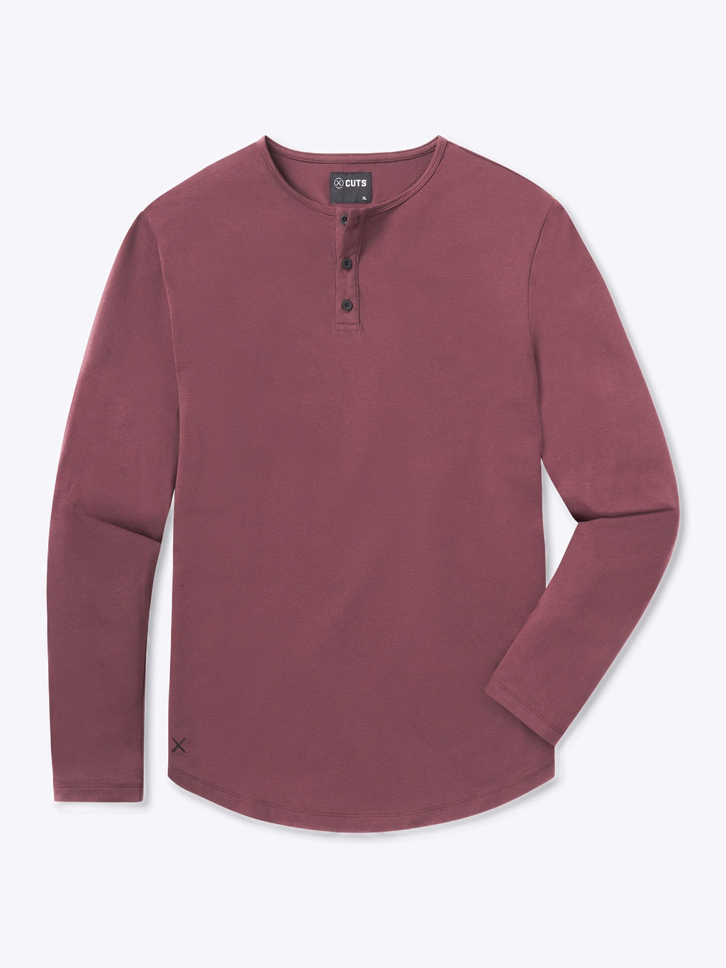 AO Long Sleeve Henley Curve-Hem | Port Signature-fit PYCA Pro®