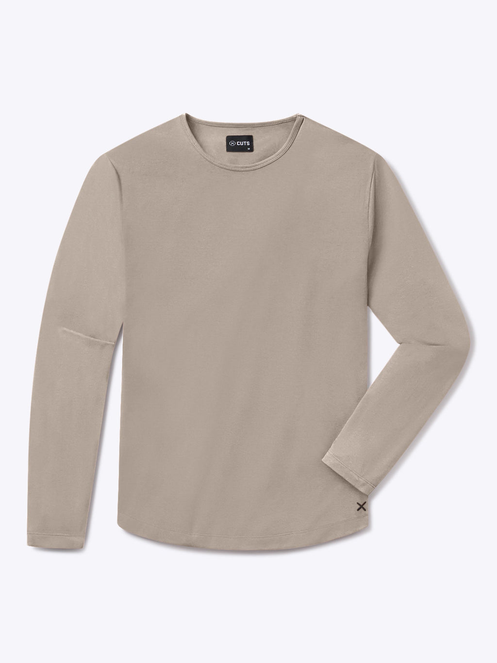AO Long Sleeve Curve-Hem Tee | Pure Cashmere Signature-Fit PYCA Pro®