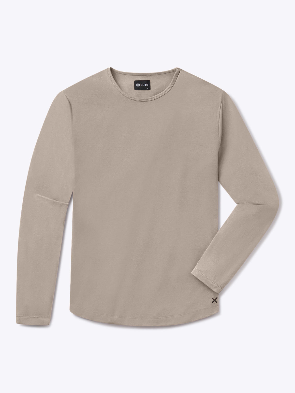 AO Long Sleeve Curve-Hem Tee | Pure Cashmere Signature-Fit PYCA Pro®