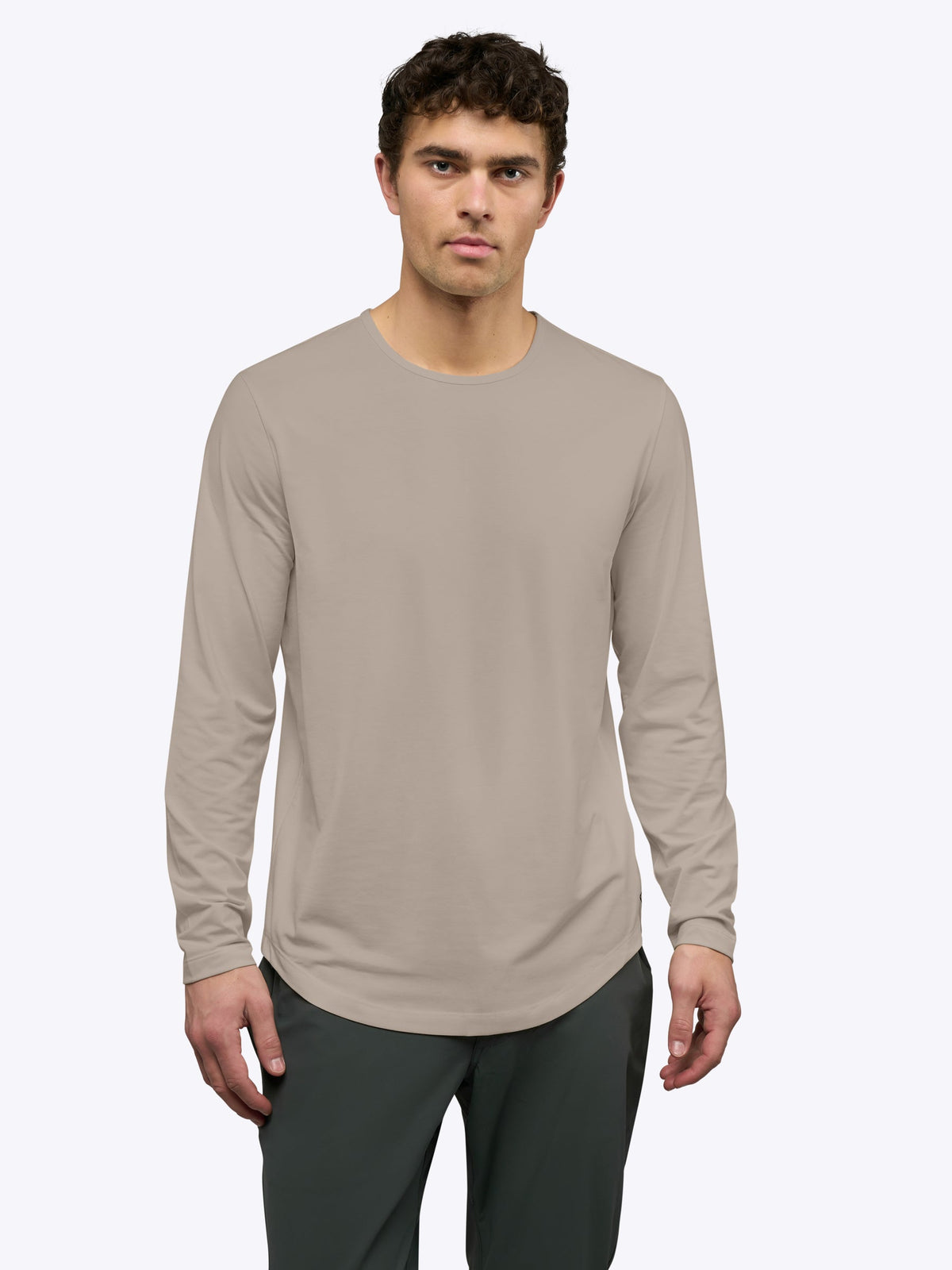 AO Long Sleeve Curve-Hem Tee | Pure Cashmere Signature-Fit PYCA Pro®