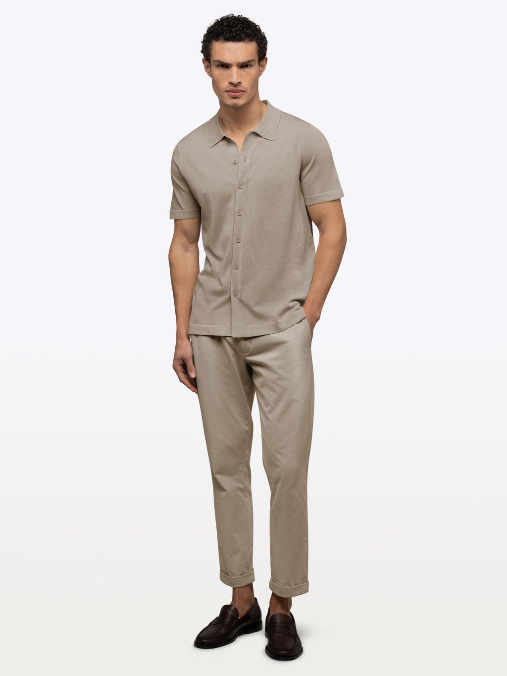 Riviera Knit Button Up | Pure Cashmere Signature-Fit