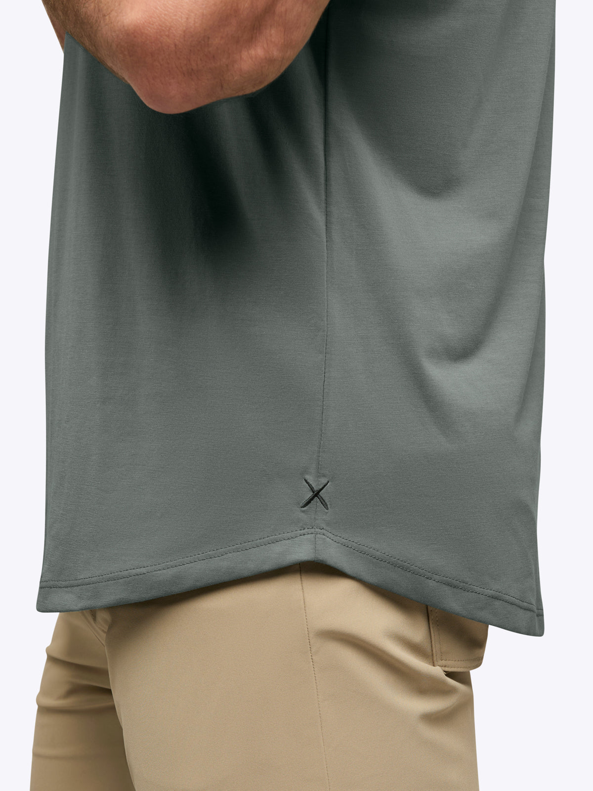AO Curve-Hem Tee | Sage Signature-fit PYCA Pro®