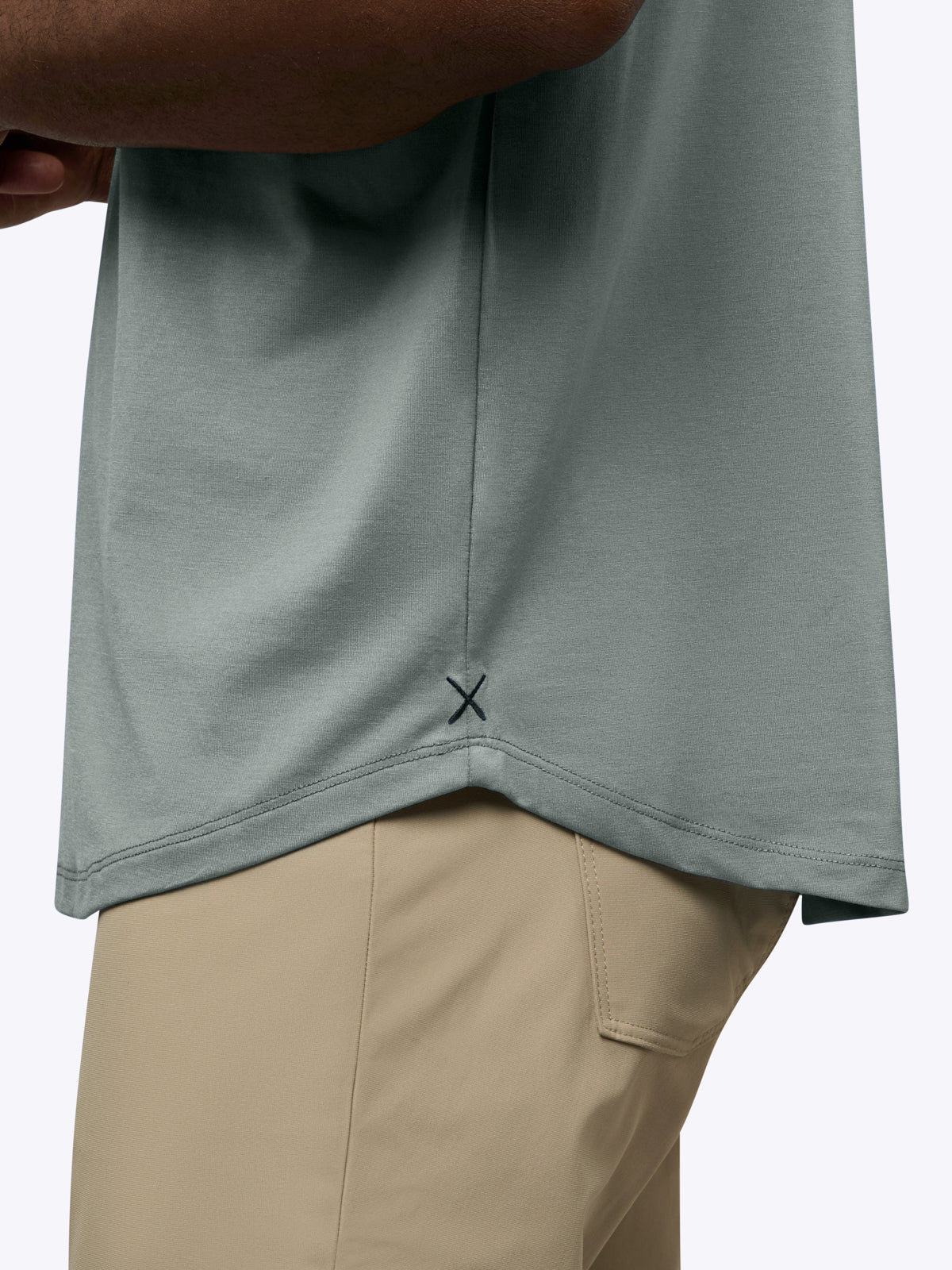 AO Henley Curve-Hem | Sage Signature-fit PYCA Pro®