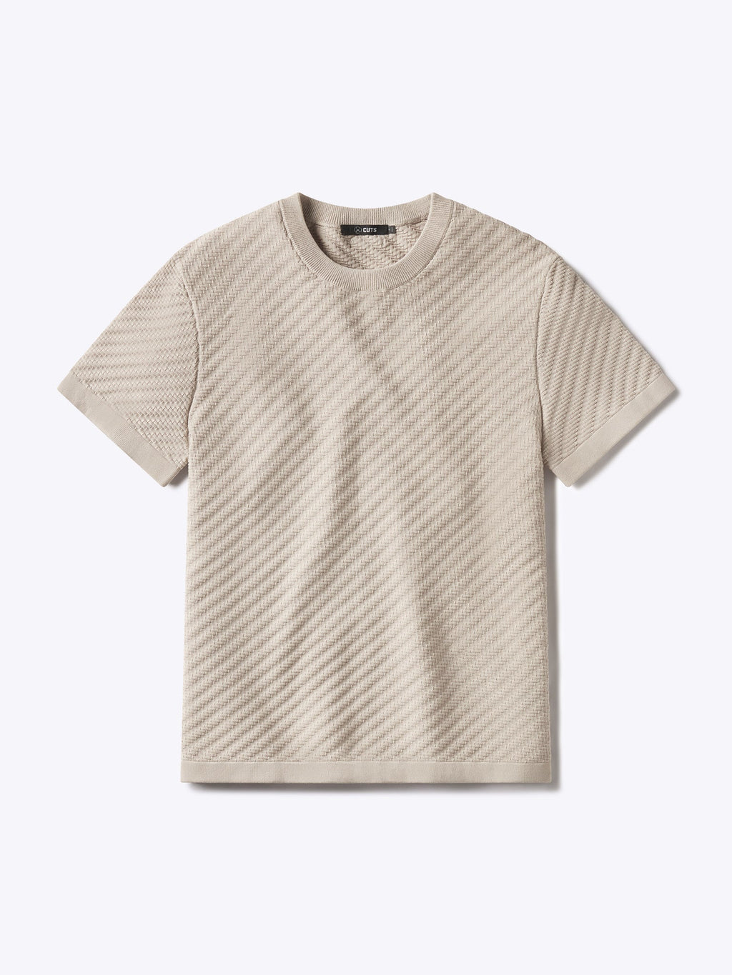 Riviera Knit Textured Tee | Sand Dune Signature-Fit