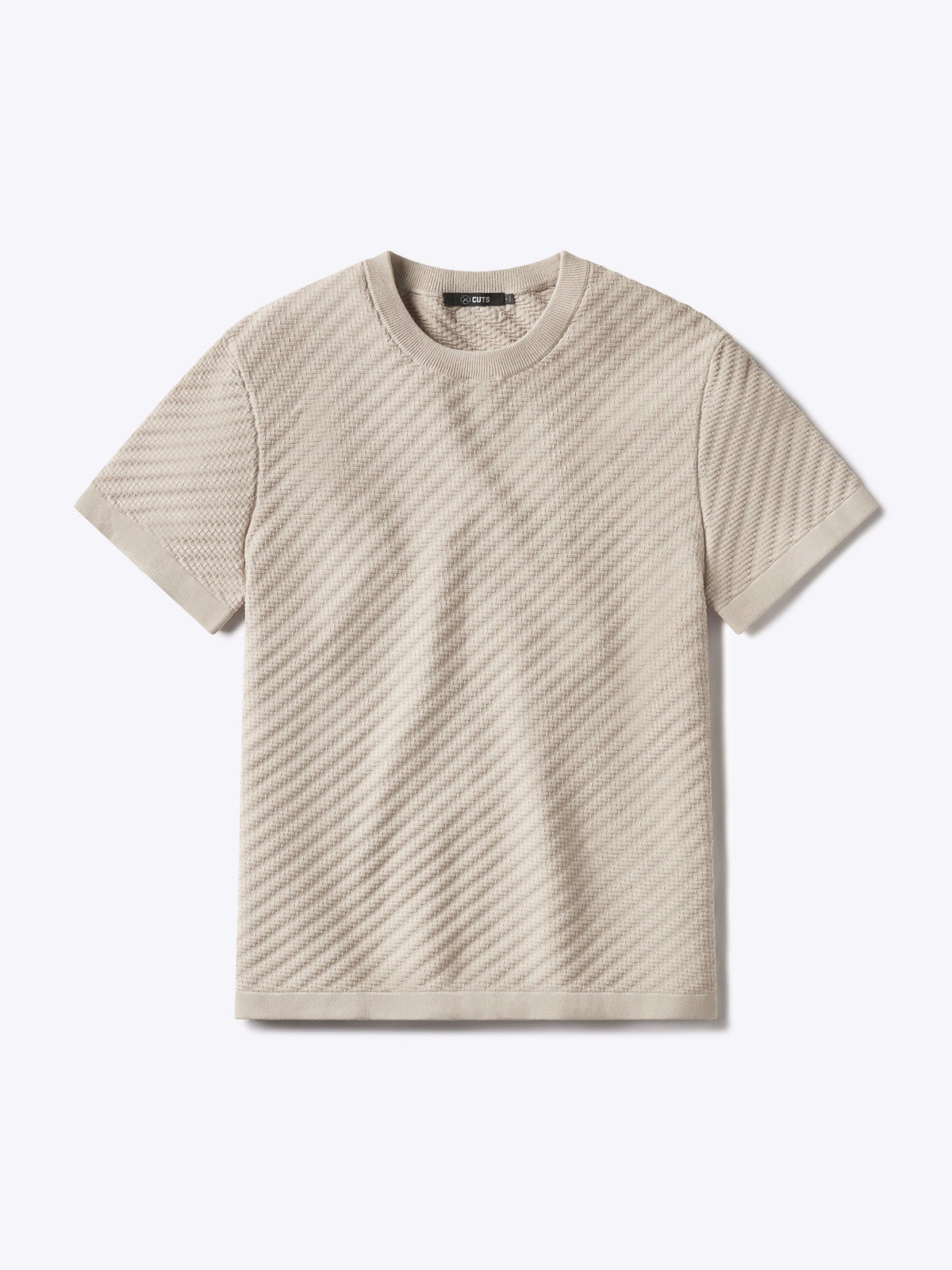Riviera Knit Textured Tee | Sand Dune Signature-Fit