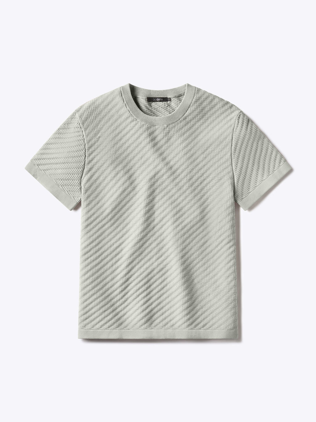 Riviera Knit Textured Tee | Morning Dove Signature-Fit