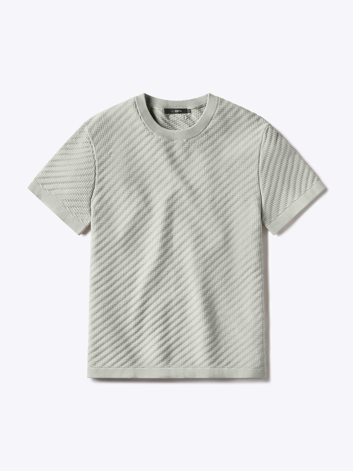 Riviera Knit Textured Tee | Morning Dove Signature-Fit