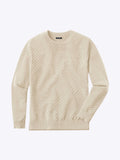 Riviera Knit Long Sleeve Textured Tee | Sand Dune Signature-Fit
