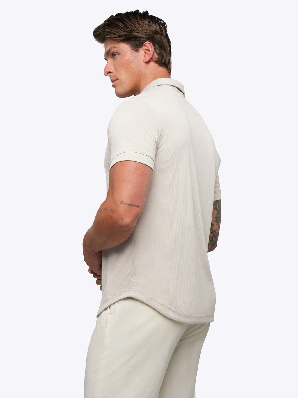 SoHo Ribbed Polo | Sand Dune Signature-Fit