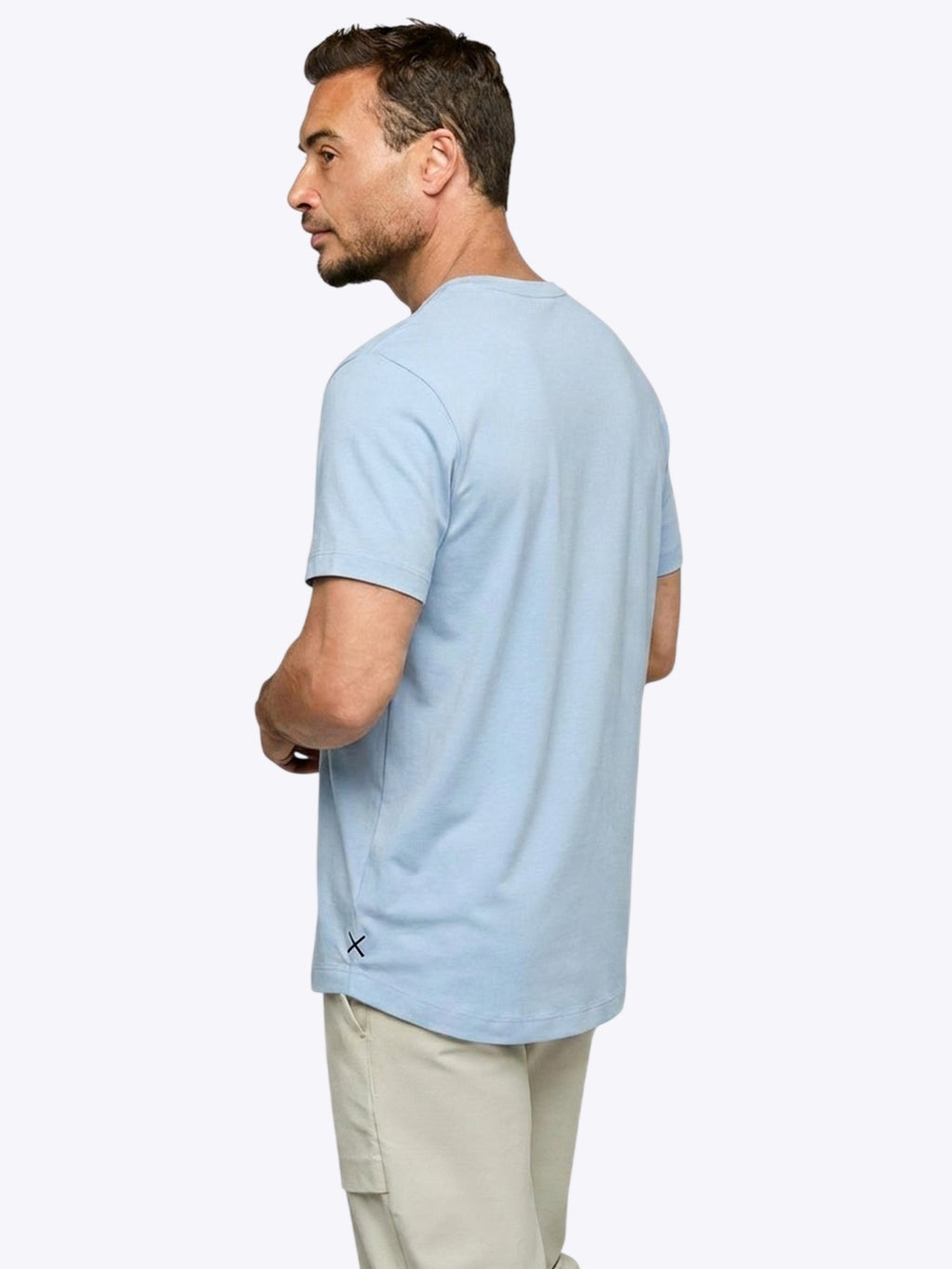 AO Curve-Hem Tee | Sky Signature-fit PYCA Pro®