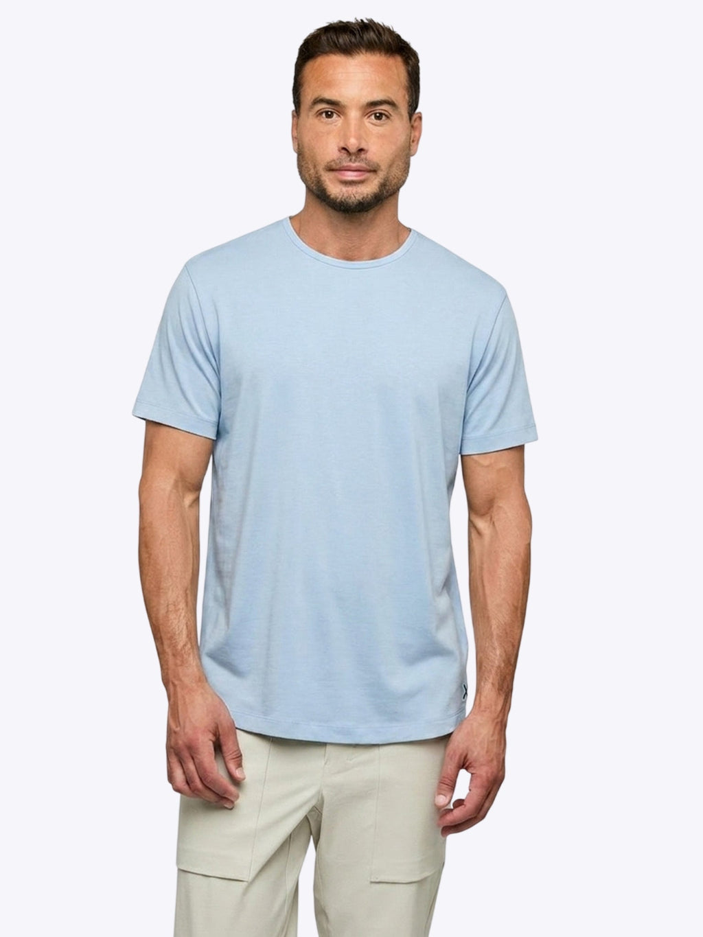 AO Curve-Hem Tee | Sky Signature-fit PYCA Pro®