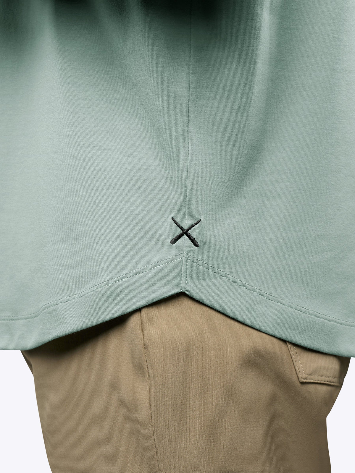 AO Long Sleeve Henley Curve-Hem Tee | Slate Grey Signature-Fit PYCA Pro®