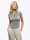 Tomboy Tee | Steel Slim-Fit Tomboy-Cotton™