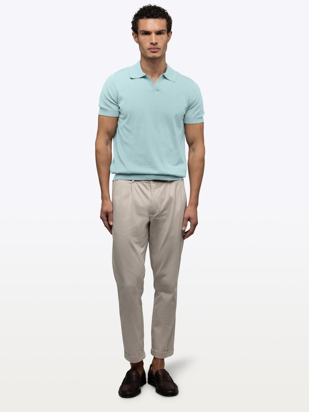 Riviera Knit Polo | Sterling Blue Signature-Fit
