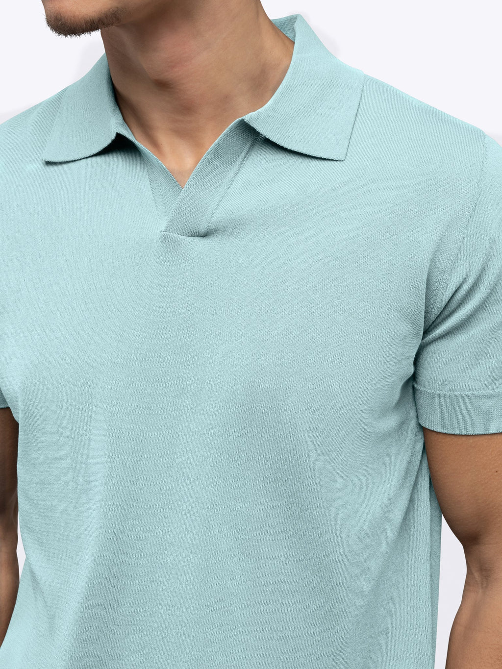 Riviera Knit Polo | Sterling Blue Signature-Fit