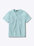 Riviera Knit Textured Tee | Sterling Blue Signature-Fit